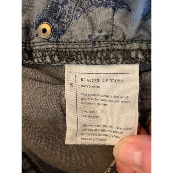 Pilcro & the Letterpress Anthropologie Gray Low Rise Skinny Jeans Zip Pockets 28 - Picture 8 of 9